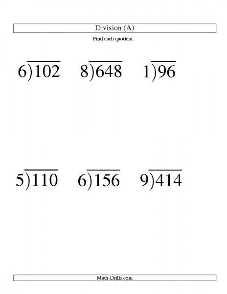 2 Digit By 1 Digit Division Division Worksheets Long Division