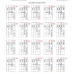 2 Digit By 1 Digit Long Division With Grid Assistance And Prompts And