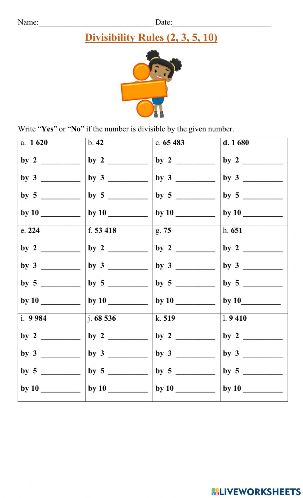 36 Divisibility Rules Worksheet Pdf Worksheet Source 2021