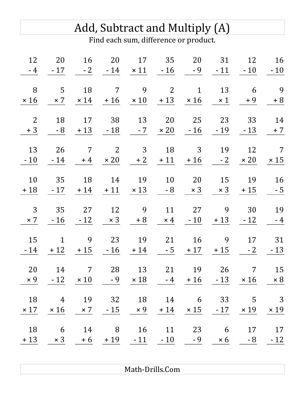 math-worksheets-addition-subtraction-multiplication-division