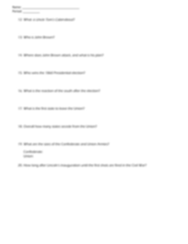 America the Story of US Division video questions 4 pdf Name Period 