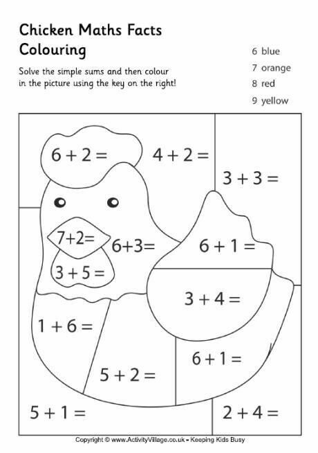 Color By Number Spring Addition Math Puzzles Sum Spring Showers 