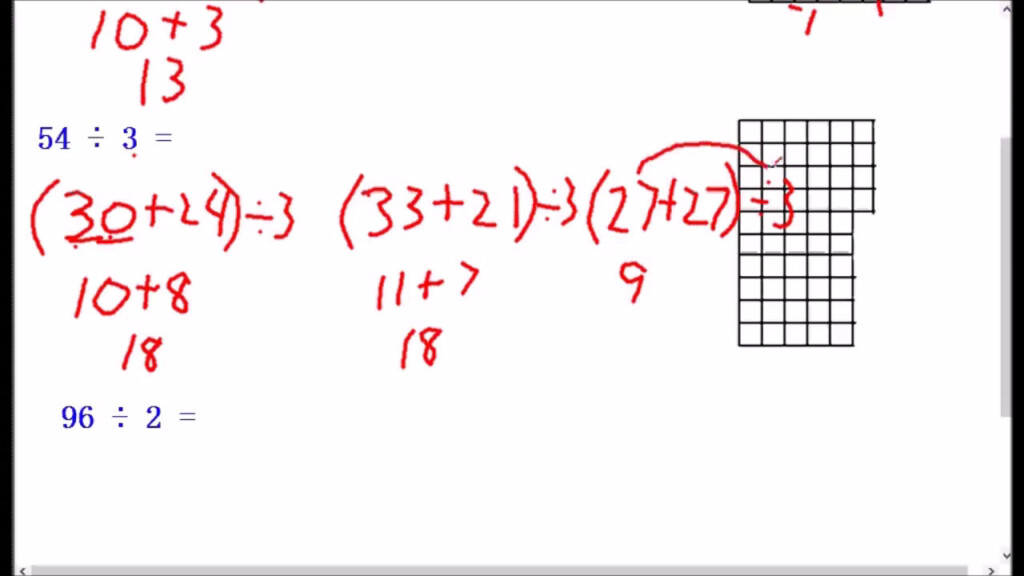 Division Distributive Property 4th Grade Common Core YouTube