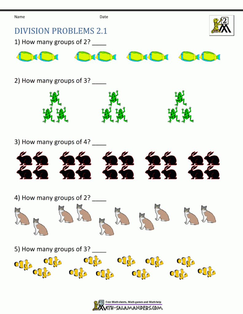 Division With Arrays Worksheet