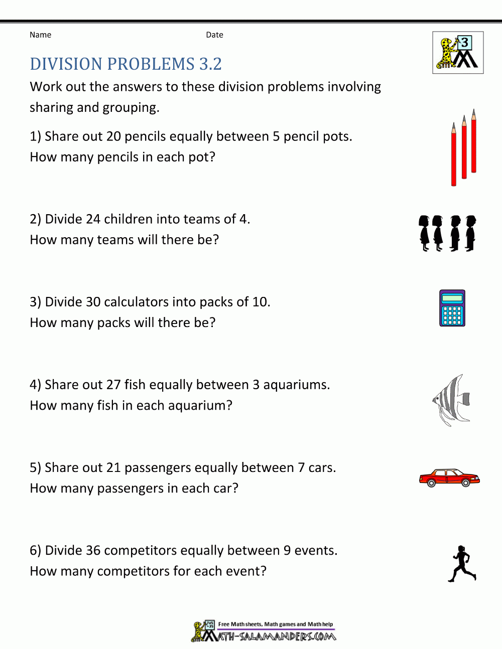Free Printable Division Word Problems Worksheets For Grade 3 Free