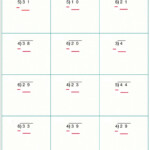 Long Division One Digit Divisor And A One Digit Quotient With No