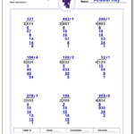 Long Division Worksheets Math Division 4th Grade Math Math Long