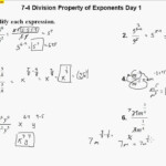 Multiplication Properties Of Exponents Worksheet 7 3 Answers Practice