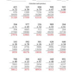 Multiplying 3 Digit By 2 Digit Numbers A
