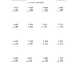 Multiplying 4 Digit By 3 Digit Numbers With Comma Separated Thousands A