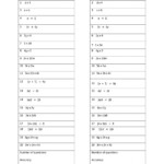 Multiplying And Dividing Algebraic Expressions Worksheet
