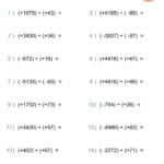 Multiplying And Dividing Integers Worksheet