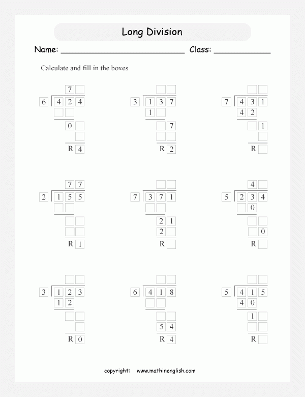 Printable Primary Math Worksheet For Math Grades 1 To 6 Based On The