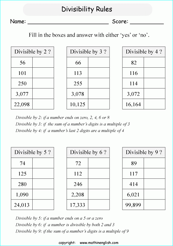 Printable Primary Math Worksheet For Math Grades 1 To 6 Based On The 