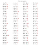 The Division Facts To 100 No Zeros C Math Worksheet Page 2 Division