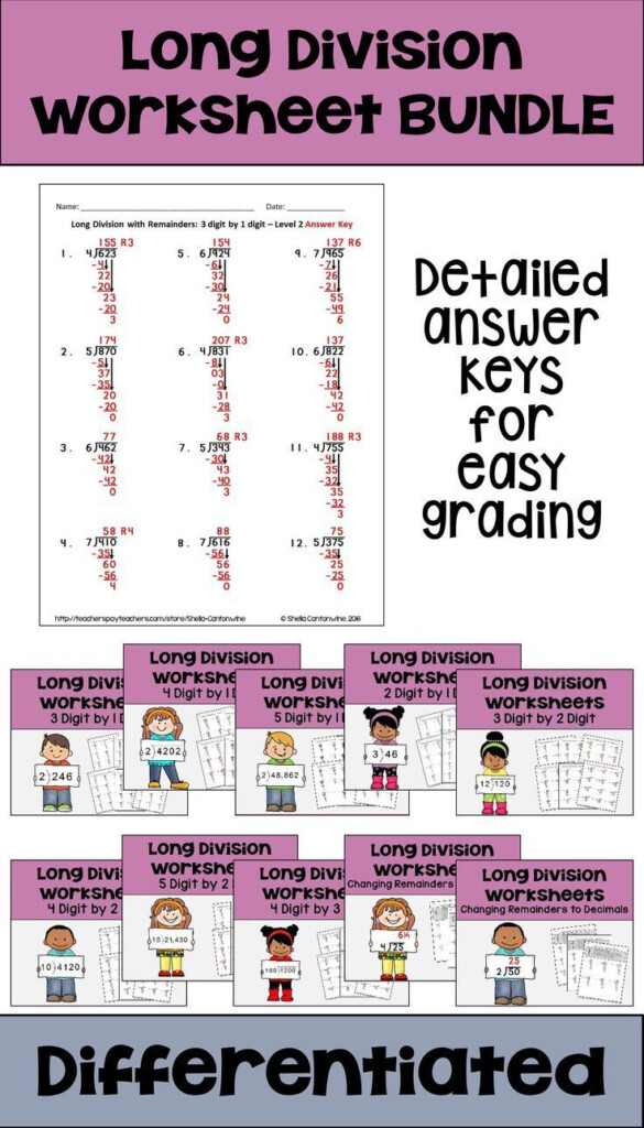 These Long Division Worksheets Are Printable And Make Practicing Math 