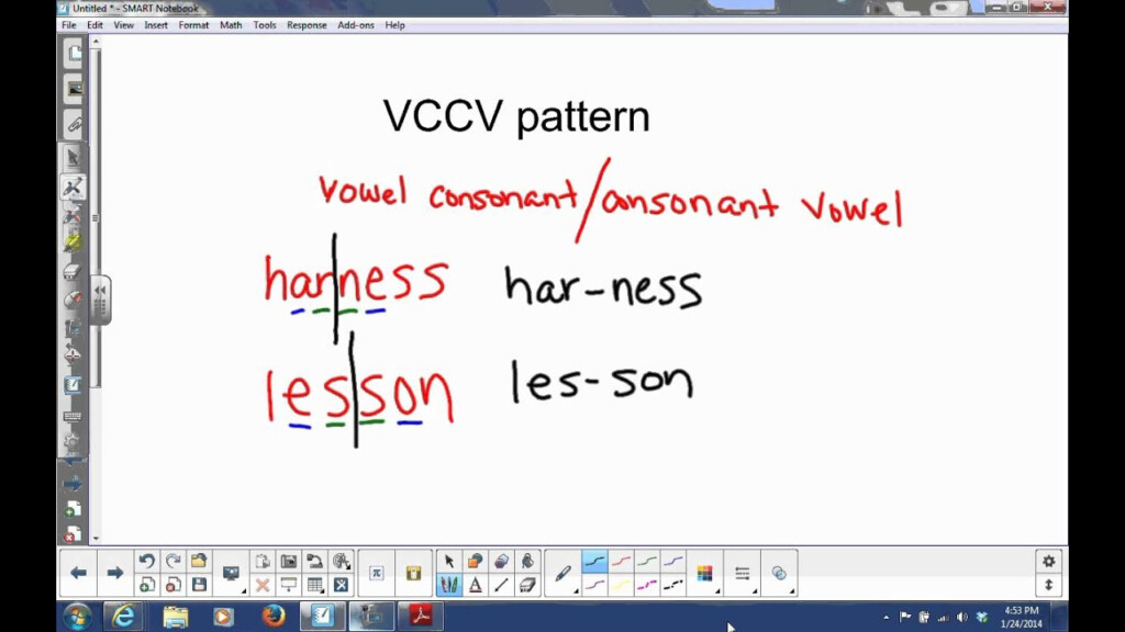 Vcccv Syllable Division Worksheets Vccv Pattern Youtubegillingham 