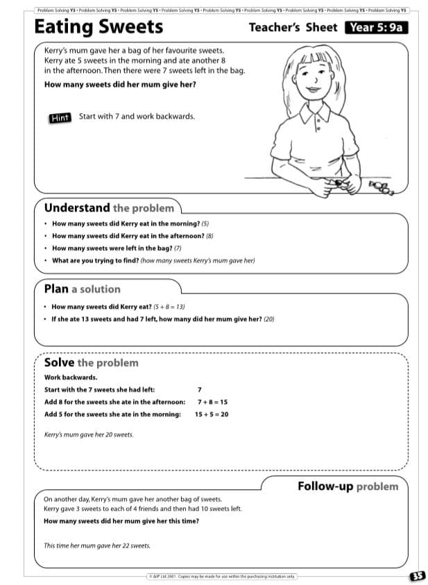 Year 5 Maths Problem Solving Multiplication And Division 6 Sheets 