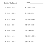 10 Dividing Decimals 5th Grade Math Worksheets Worksheeto