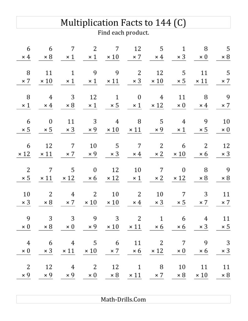 19 Mad Minute Multiplication Drill Worksheets Worksheeto