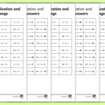 2 5 And 10 Multiplication Times Table And Division Facts Worksheet