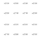 20 4 Digit By 2 Digit Division Without Remainders Worksheets Coo