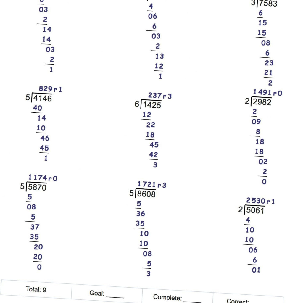 20 Partial Products Division Worksheets Worksheet From Home
