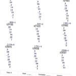 20 Partial Products Division Worksheets Worksheet From Home