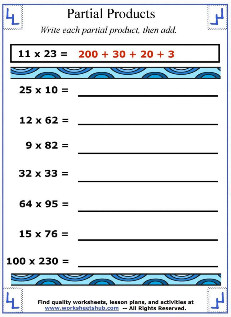 20 Partial Products Division Worksheets Worksheet From Home