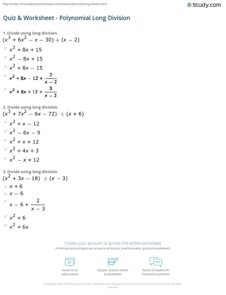 30 Polynomials Worksheet With Answers Education Template