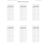 4 Digit By 1 Digit Long Division With Remainders With Grid Assistance A