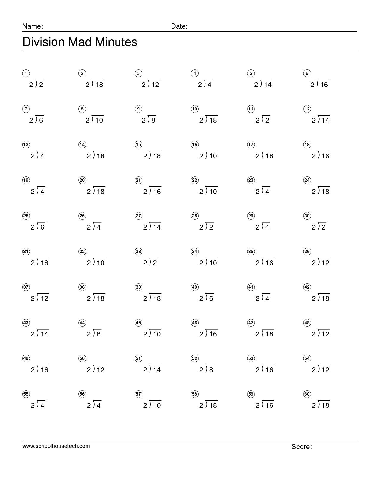 4th Grade Math Worksheets Multiplication And Division Times Tables