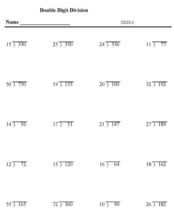 5th Grade Math Worksheets And Long Division Problems Division 