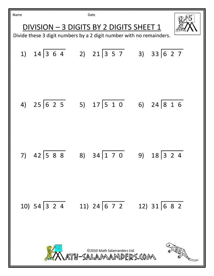 6th Grade Long Division