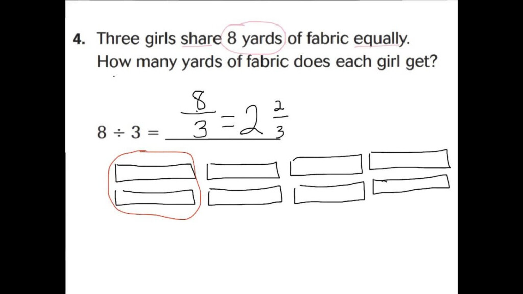 8 3 Connect Fractions To Division YouTube