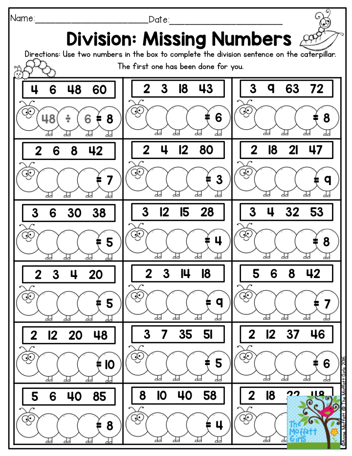 April FUN Filled Learning Math Division Division Worksheets 