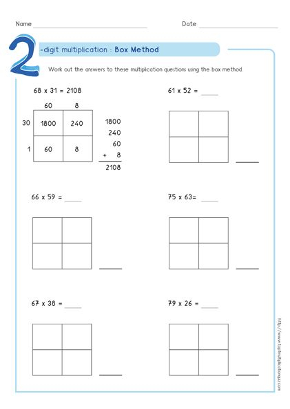 Box Method Division Worksheets Pdf Free Download Goodimg co