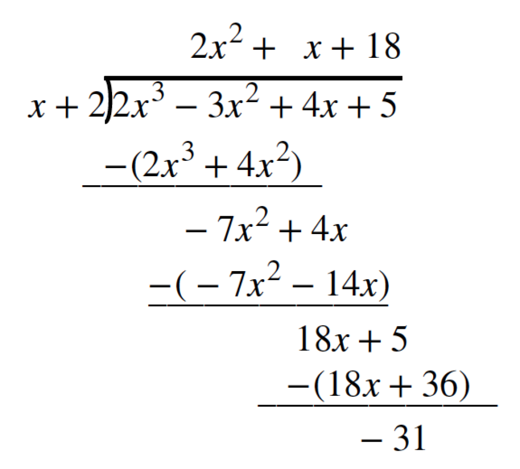 Dividing Polynomials Precalculus