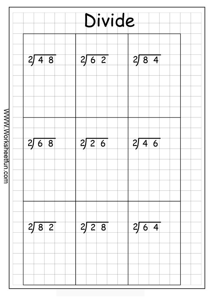 Division 2 Digits By 1 Digit No Remainders Sheet 1 Worksheet Division