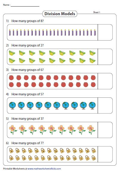 Division By Forming Equal Groups Division Model Math Division