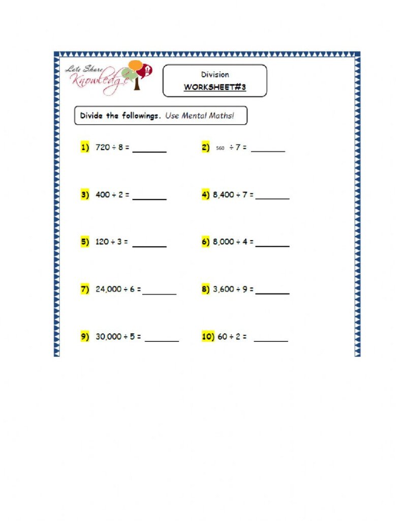Division By Multiples Of 10 100 And 1000 Worksheets Jerry Tompkin s 
