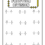 Division Fractions Worksheets FREE Download