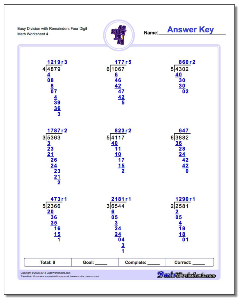 Division With Remainders