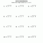 Division Worksheets 3rd Grade