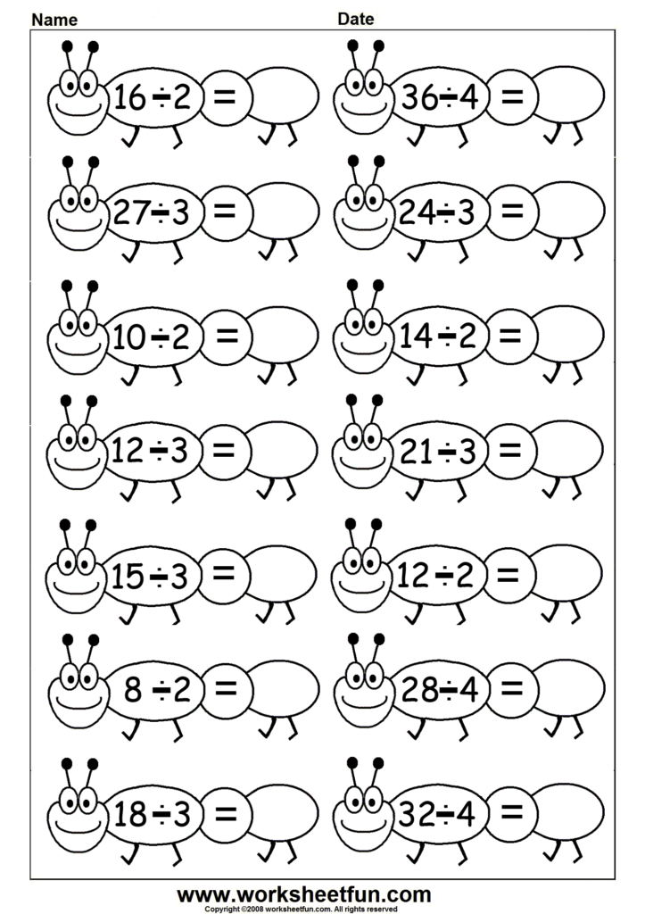 Fun Division 4 Worksheets 
