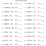 Grade 4 Math Worksheets Multiplication Facts With Missing Factors K5