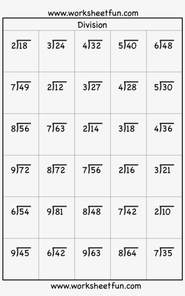 Grade 7 Long Division Sums Division With Three Digit Numbers 