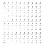 Individual Division Fact 12 A Printable Division Facts Worksheets