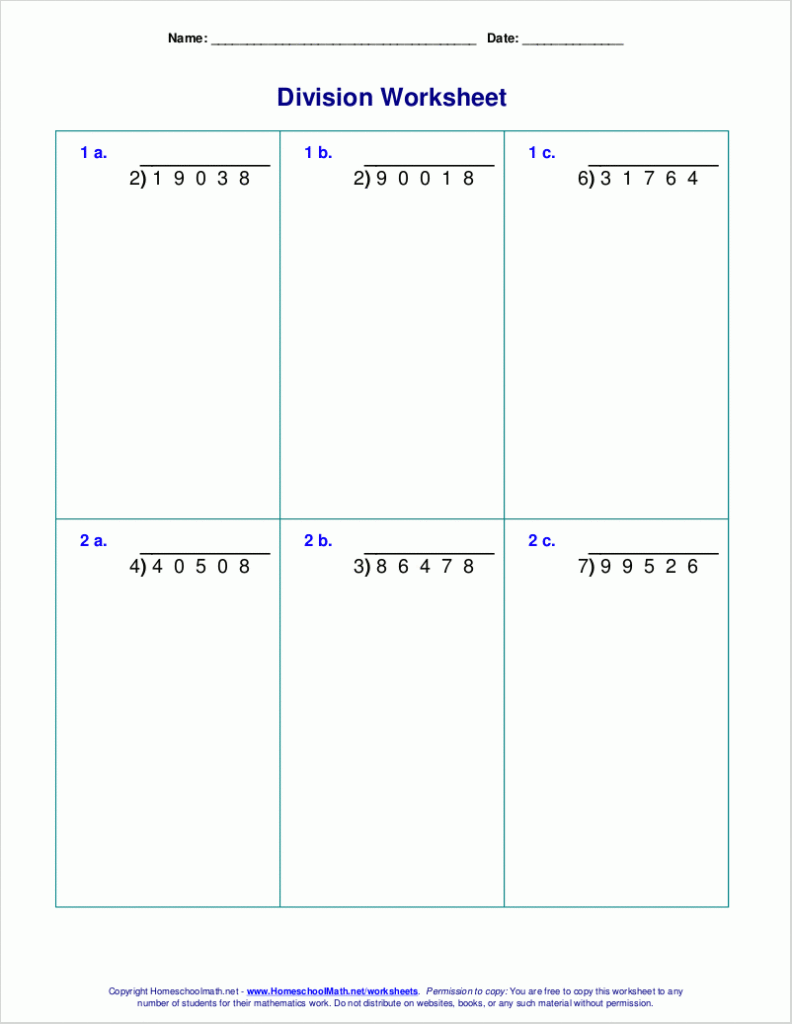 Long Division Answer Sheet Julia Winton s English Worksheets