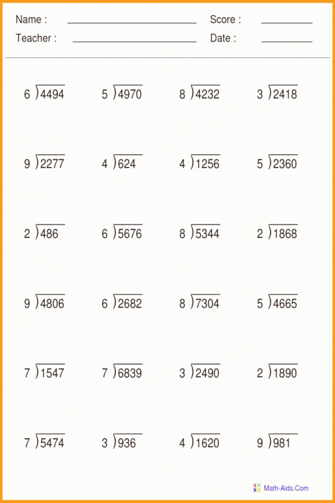 Long Division Questions For Grade 7 Thekidsworksheet